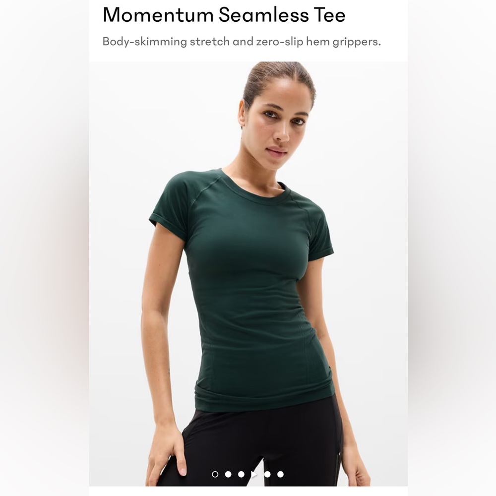 Athleta Pine Green Seamless Tee